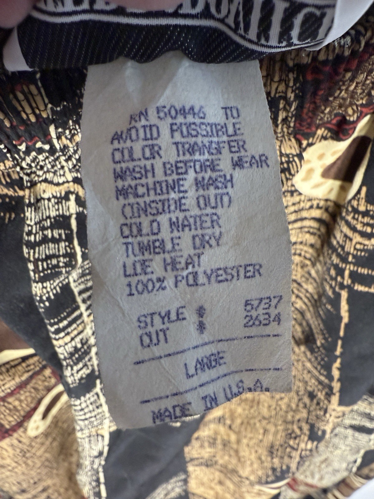 Y2K Geometric Design Brown/Tan Peter Popovich Pants, Serious Screech Vibes