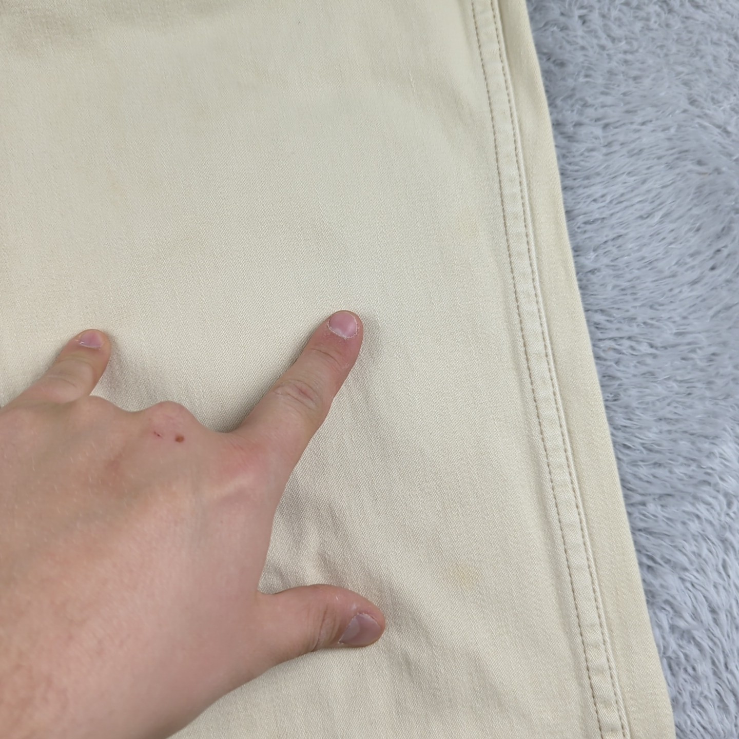 Vintage 1960s Lee Flares Pants Womens Meas 29×34 Beige Moleskin Bell Bottoms