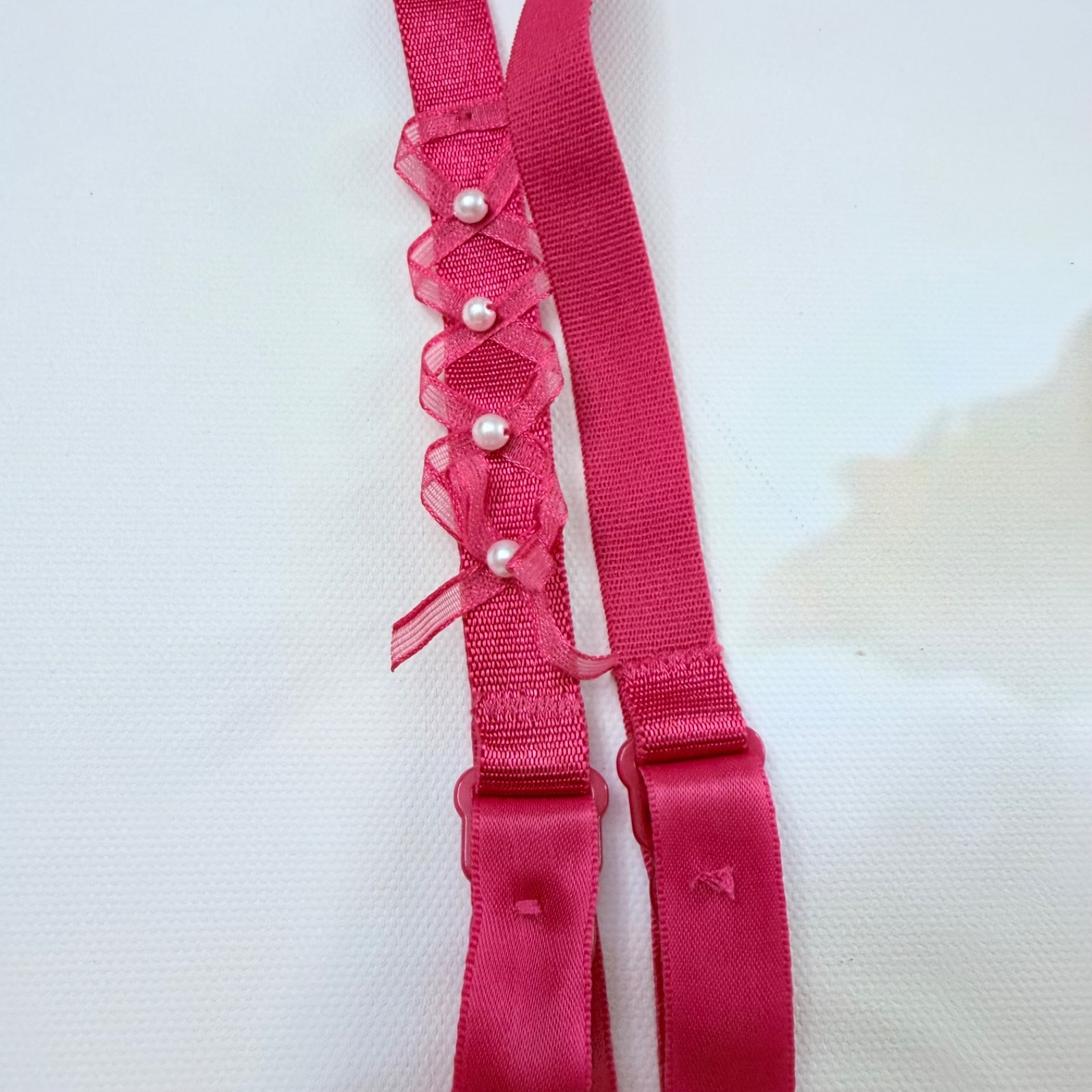 Triupmh fuscia mesh garter belt suspender it 1 size S