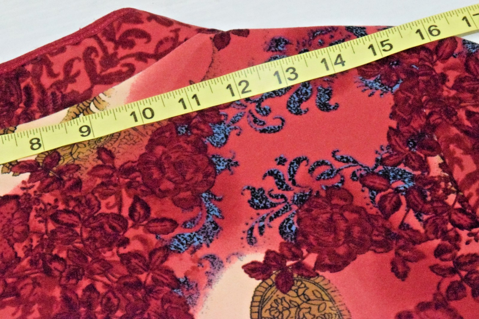 Vintage Top Carol Rose Size L 90s Burgundy Gold Paisley Quarter Button Made USA