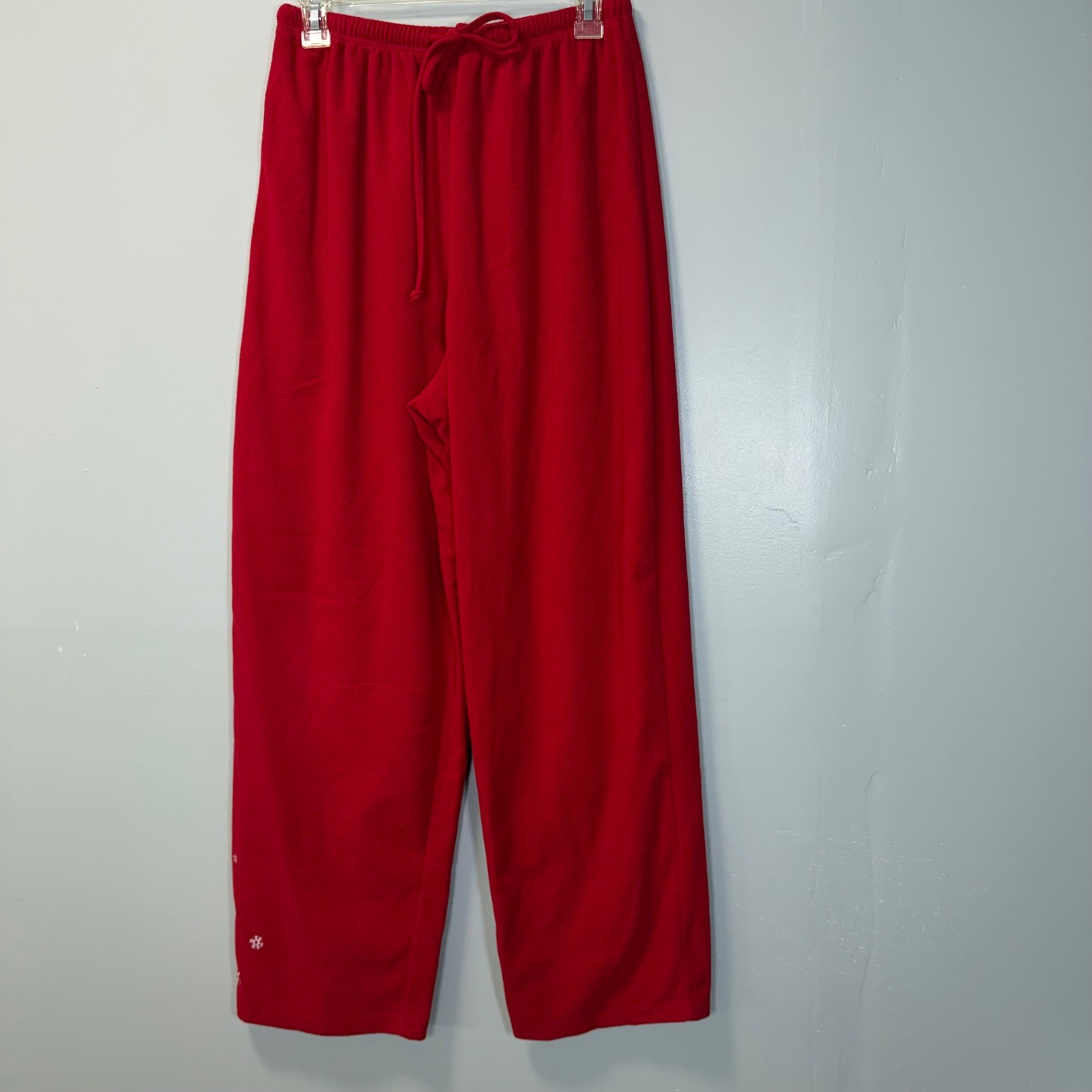 Vintage Disney Store Winnie the Pooh Eeyore Red Fleece Pajama Set Womens Medium