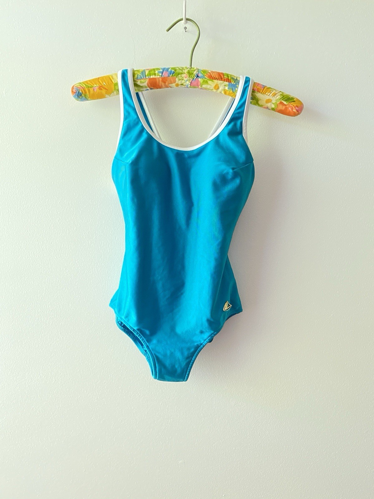 Vintage 90s Catalina Teal One-Piece Swimsuit Size XS