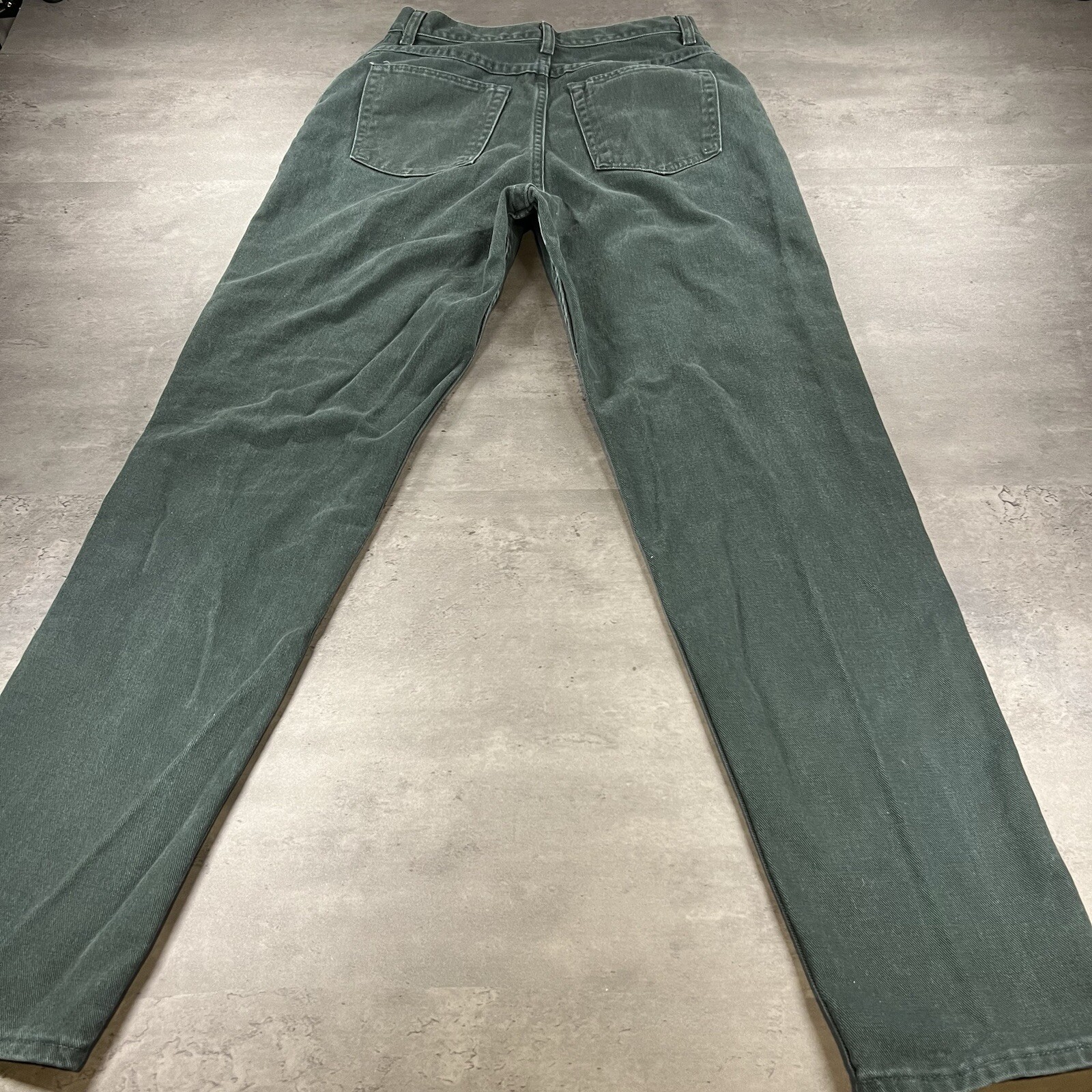 Vintage 80s Wrangler Jeans Women 10 26×31 Green High Waist Tapered Leg Waist USA