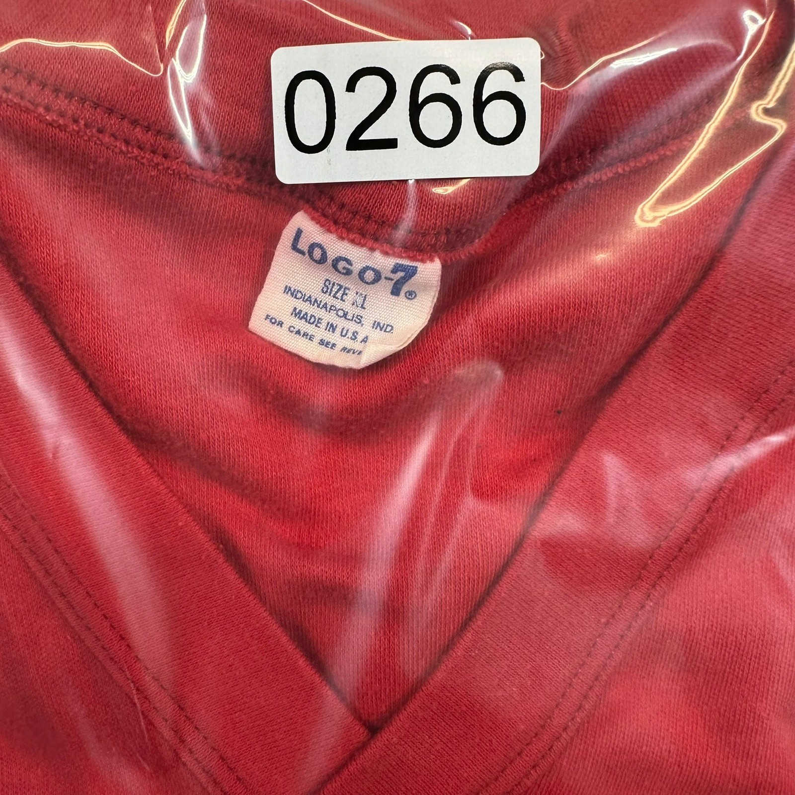 Logo 7 Jersey Womens XL Red San Francisco 49ers Vintage NFL V-Neck Stripe Sleeve
