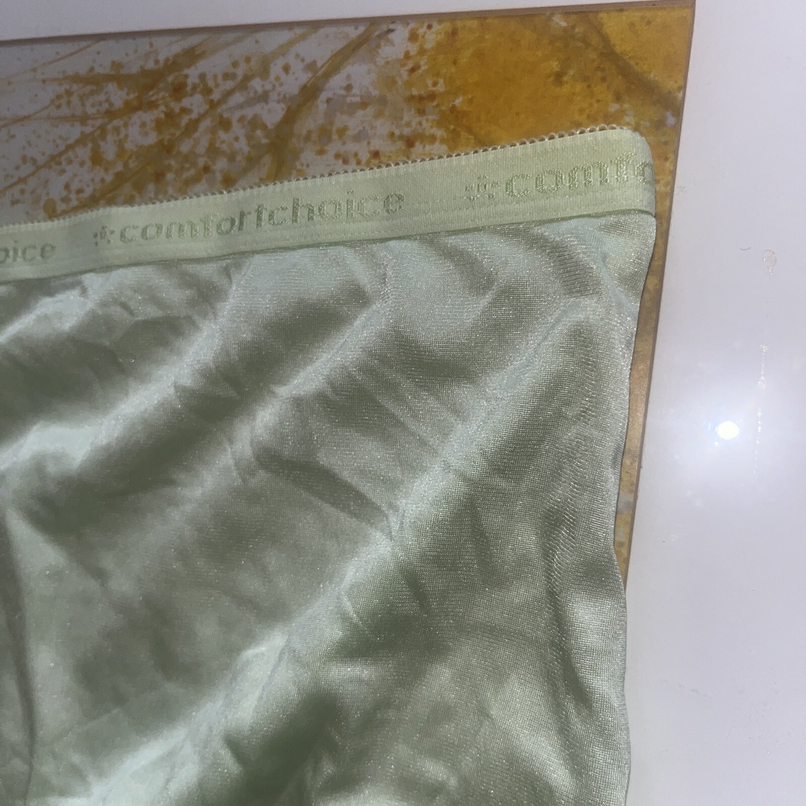2 Panties Nylon size 16X plus, Comfort Choice brief Green And Blue