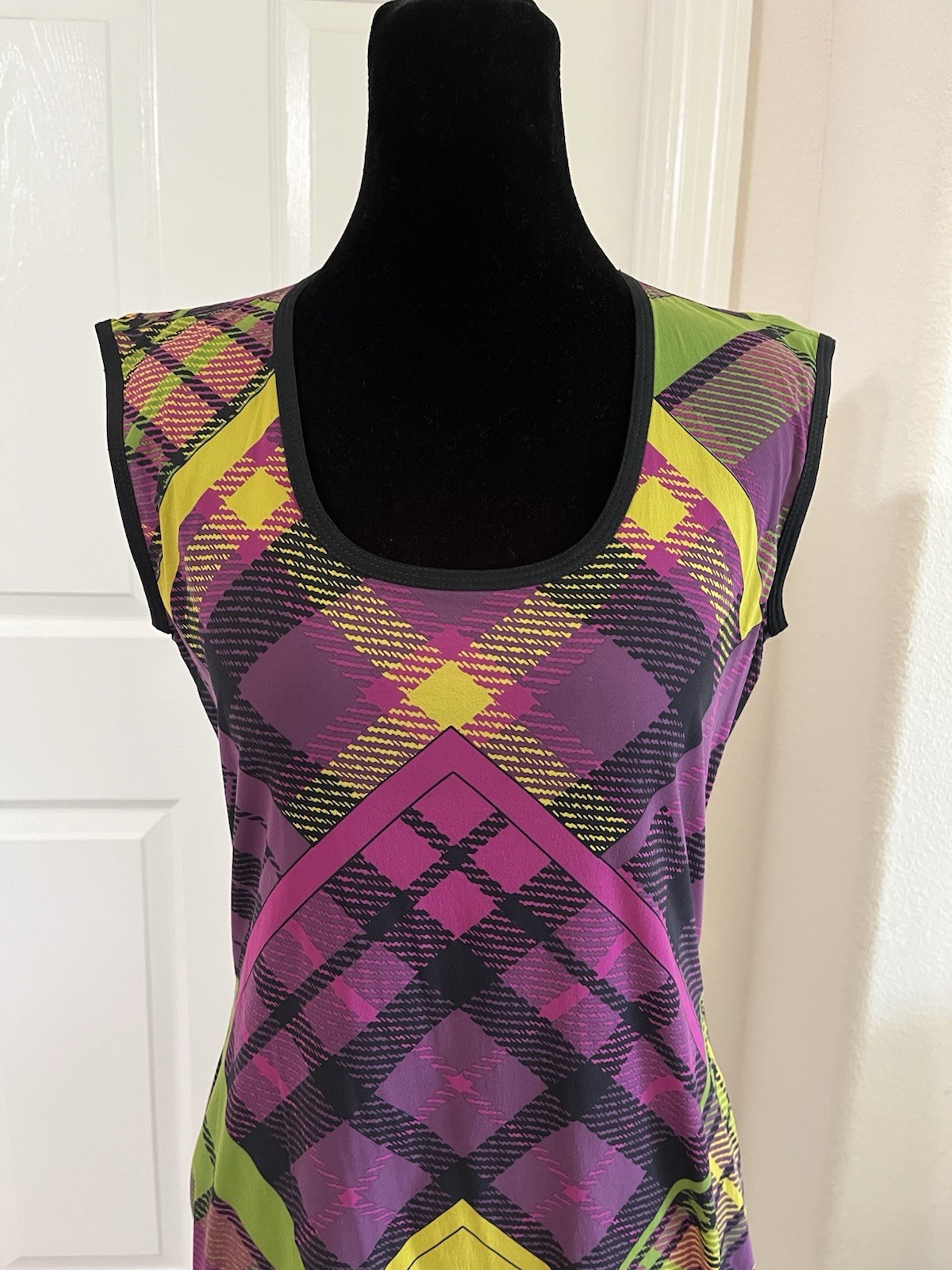 Vintage GIANNI VERSACE Couture Multicolor Silk Dress, Made In Italy