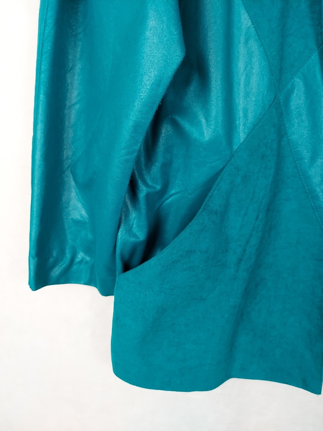 Vintage City Girl Blazer Jacket Womens 10 Teal Green Shoulder Pads Pockets Rodeo
