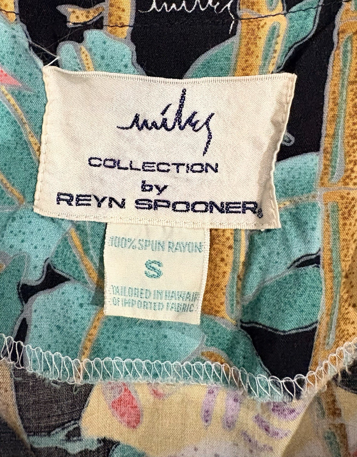 Vintage Reyn Spooner Smiley Collection Dress Size Small