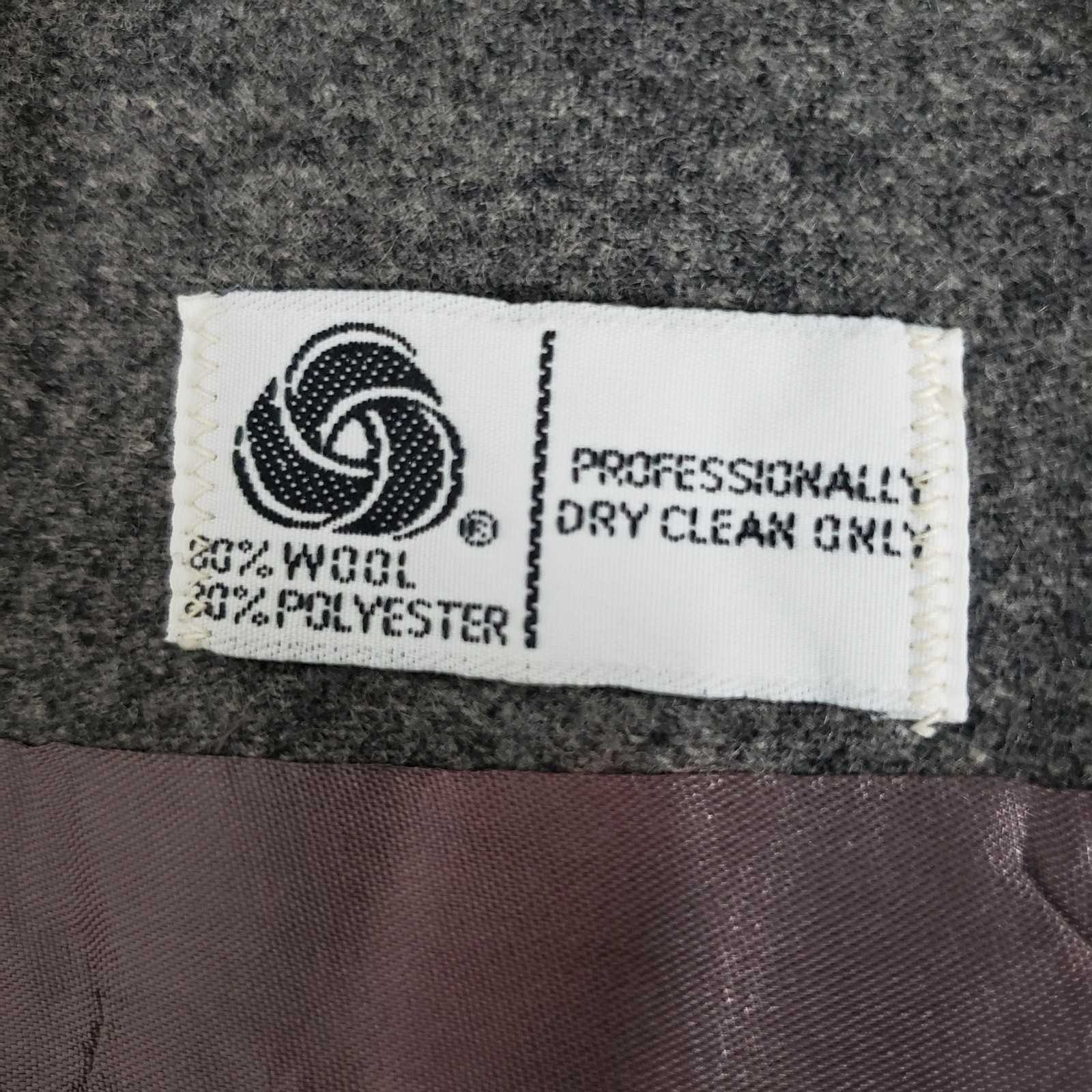 Vintage Union Made 1980s Evan Picone Petite Pure Wool Blend Blazer Jacket Gray S