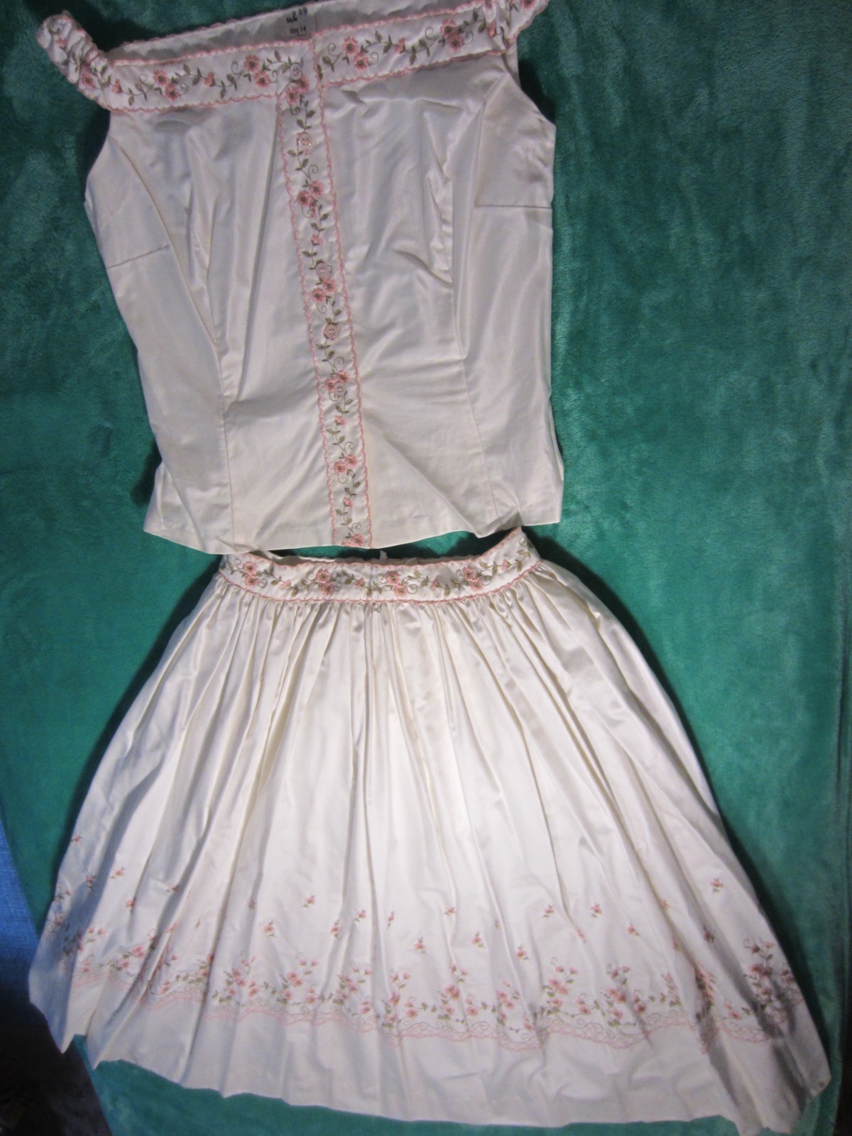 VTG~Sleeveless Top/Button Down Front w/ Flowing Swing Skirt~Small~CABANA Sportsw