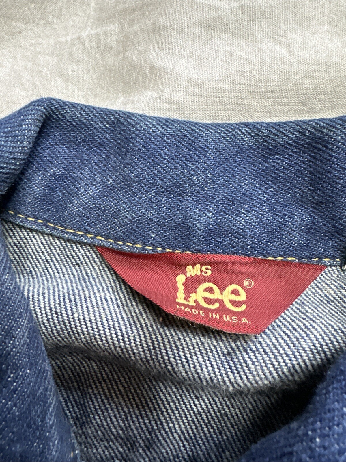 Vintage 90s Ms Lee Denim Jean Trucker Jacket Womens Size 9/10 40 Dark