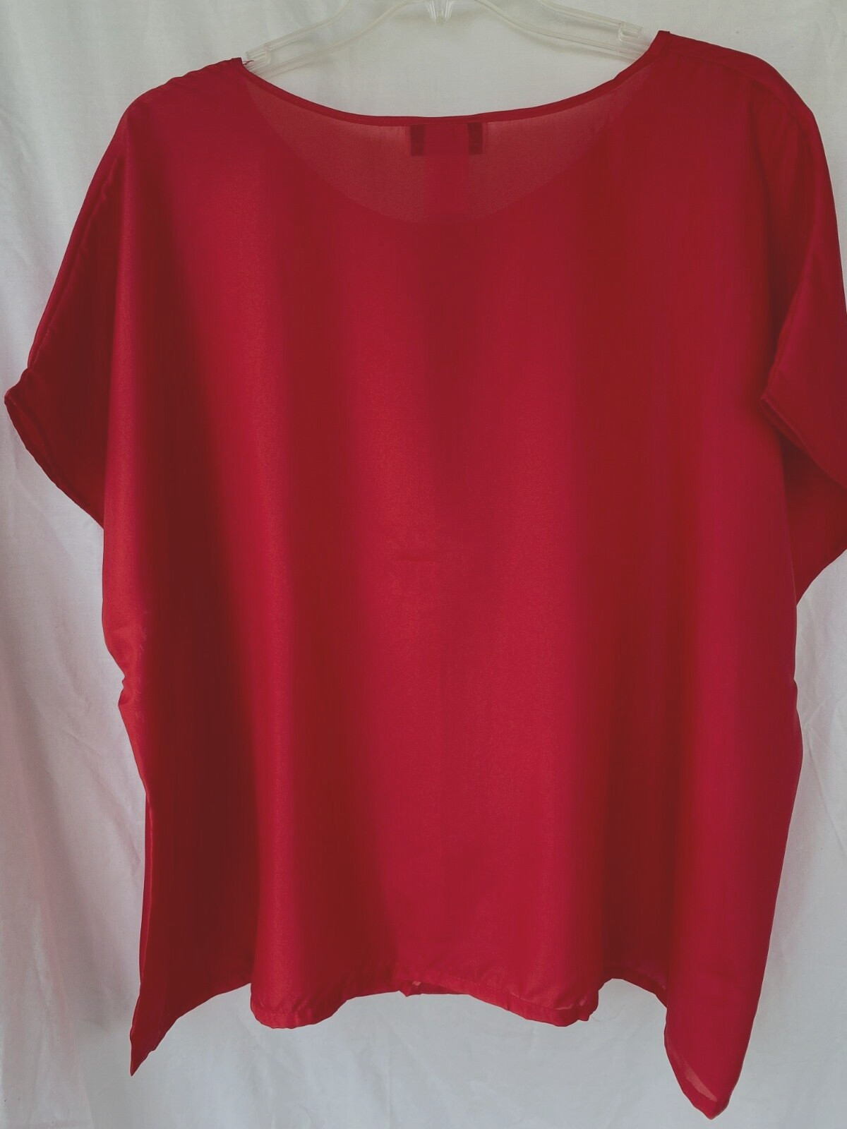 VTG 80s..LUCKY WINNER..RED..LIGHT CRISP..TOP..PLEAT..NEW OLD STOCK..USA..3X