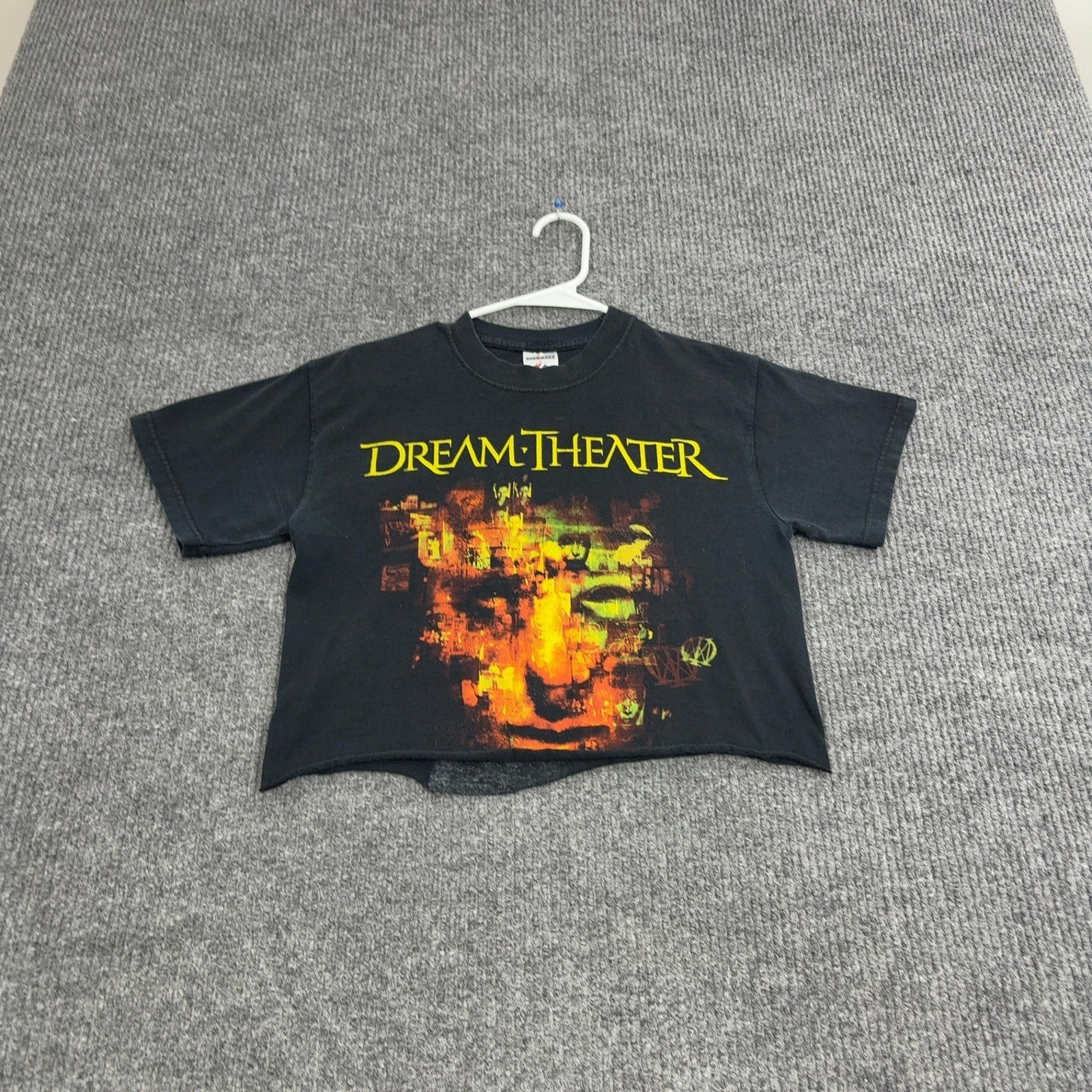 Vintage Dream Theater Jerzees T Shirt Small Black Cotton Cropped Graphic Rock