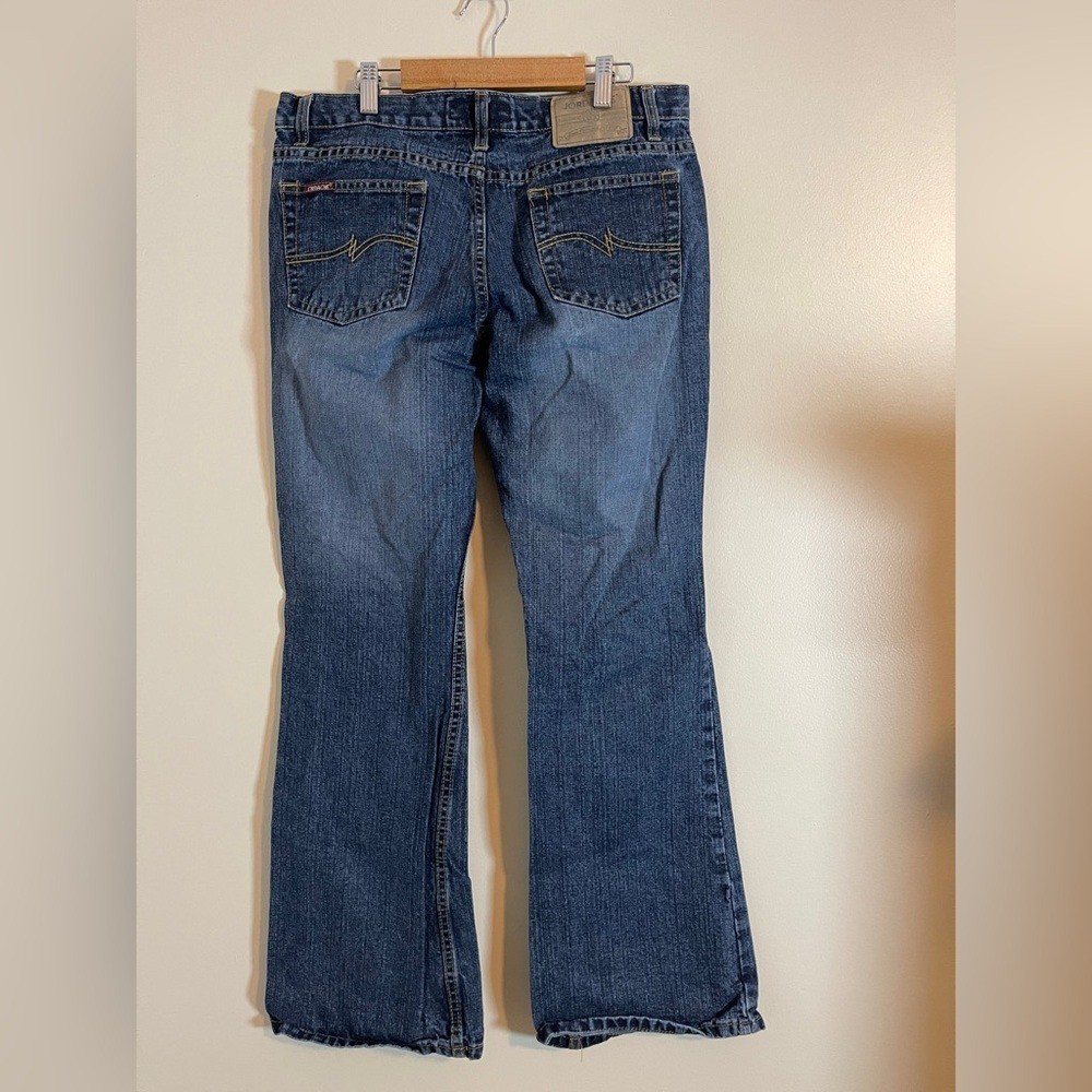 Jordache Jeans Womens 11/12 Petite Blue Flare Normcore 90s Denim Bottoms