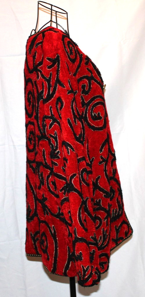 Vintage Maggie Barnes Embroidered Art-to-Wear Jacket Romantic Goth Baroque Style
