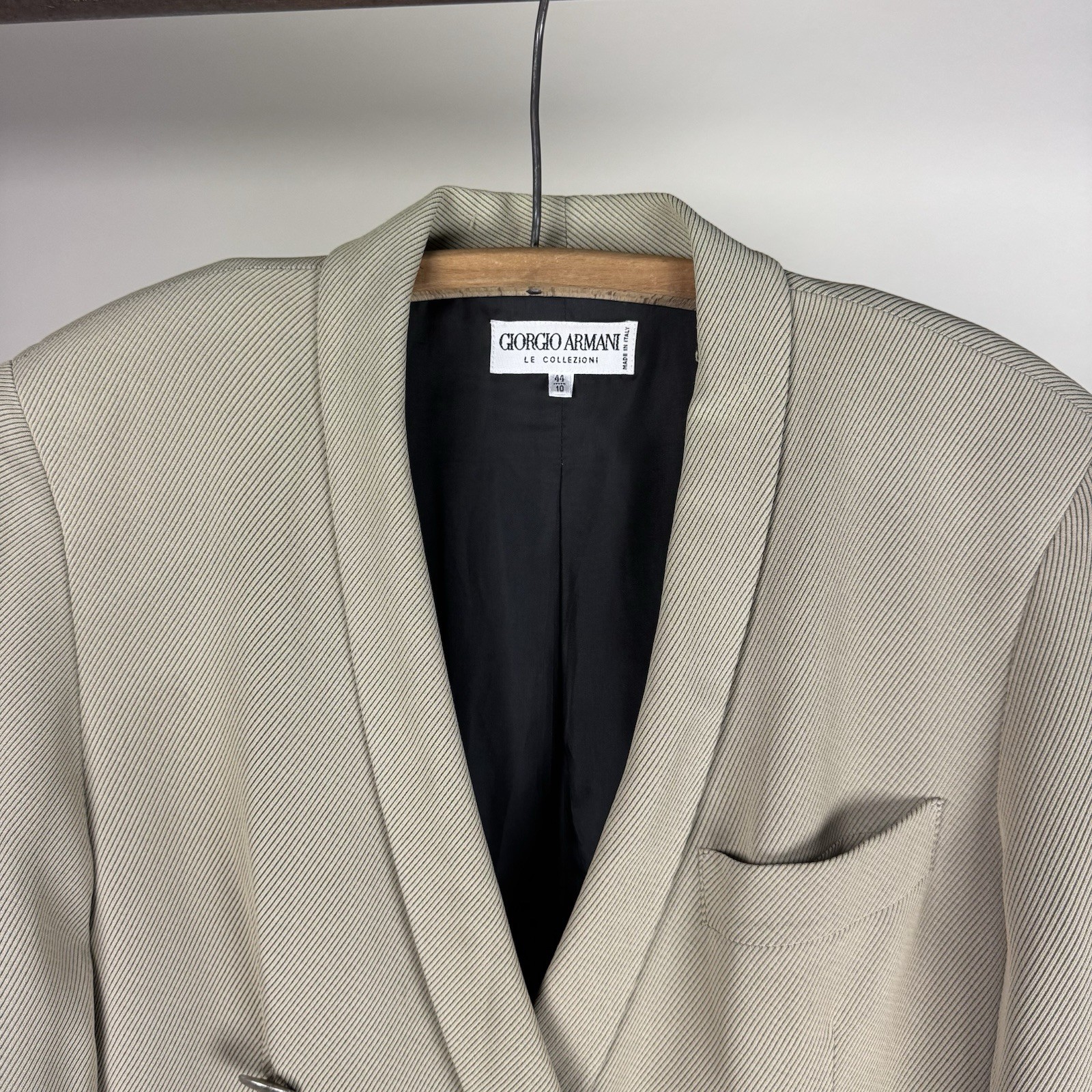 Vintage Giorgio Armani Le Collezioni Womens Double Breasted Blazer Size 10