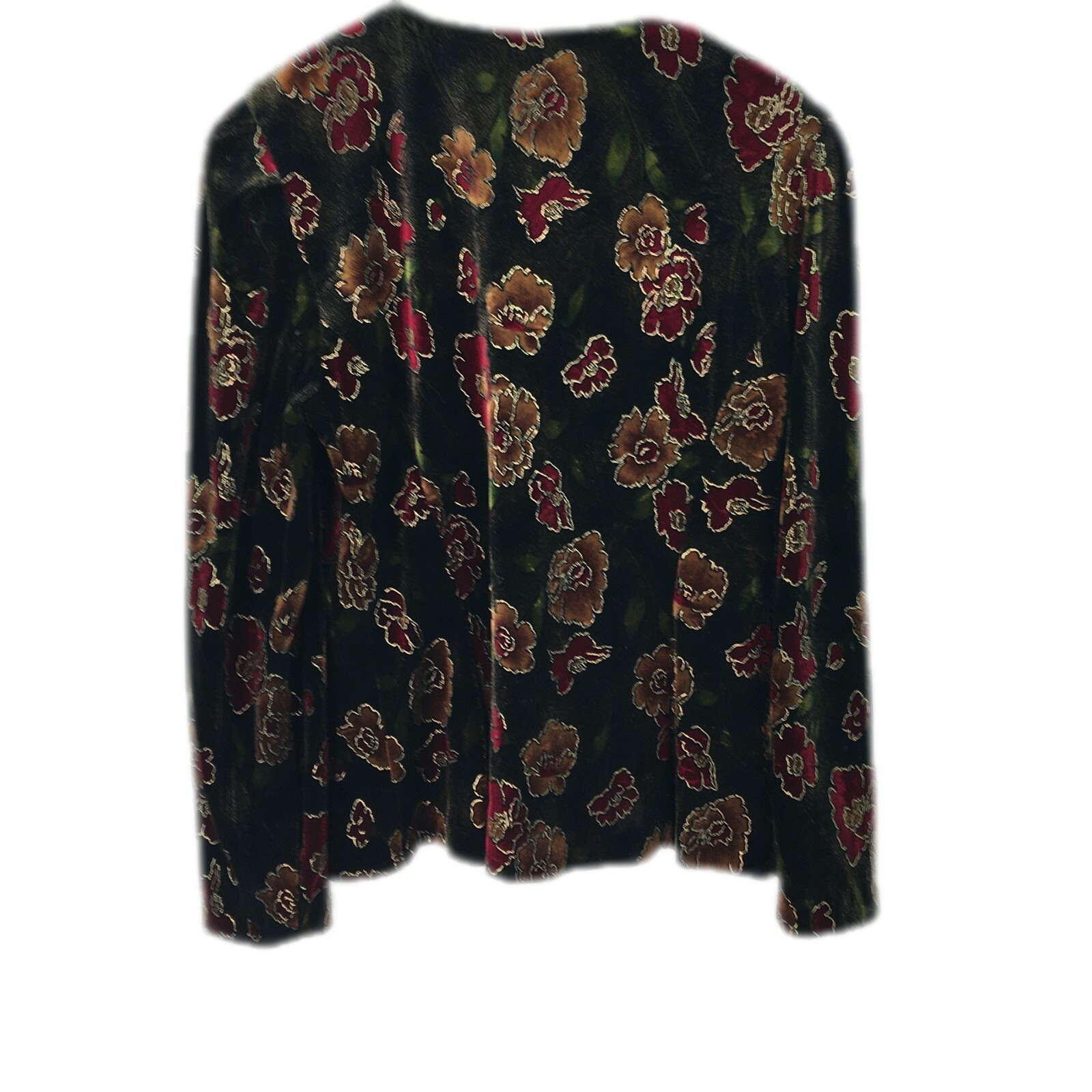 Vintage R&K Evening Shimmer Floral Blazer Jacket Missy Size 10 Multi-Color