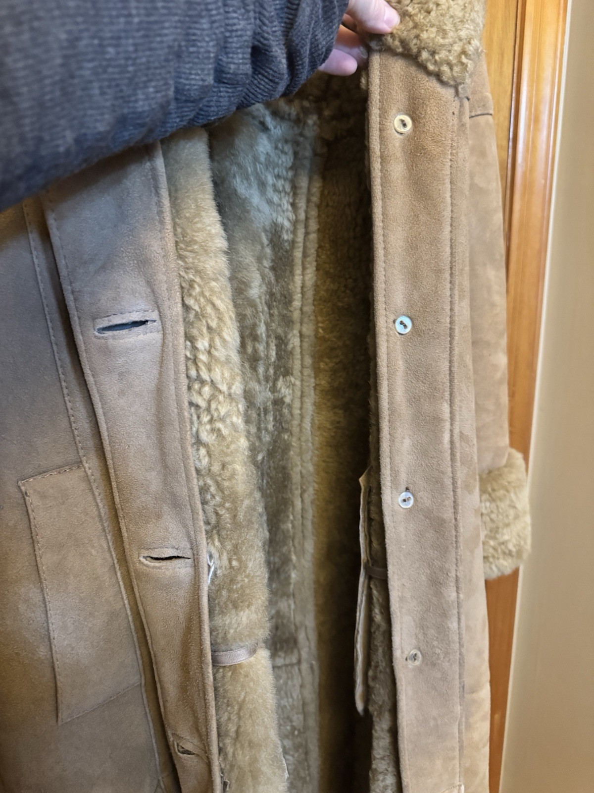 REAL VINTAGE Samband Of Iceland Shearling Lamb Penny Lane Full Length Coat