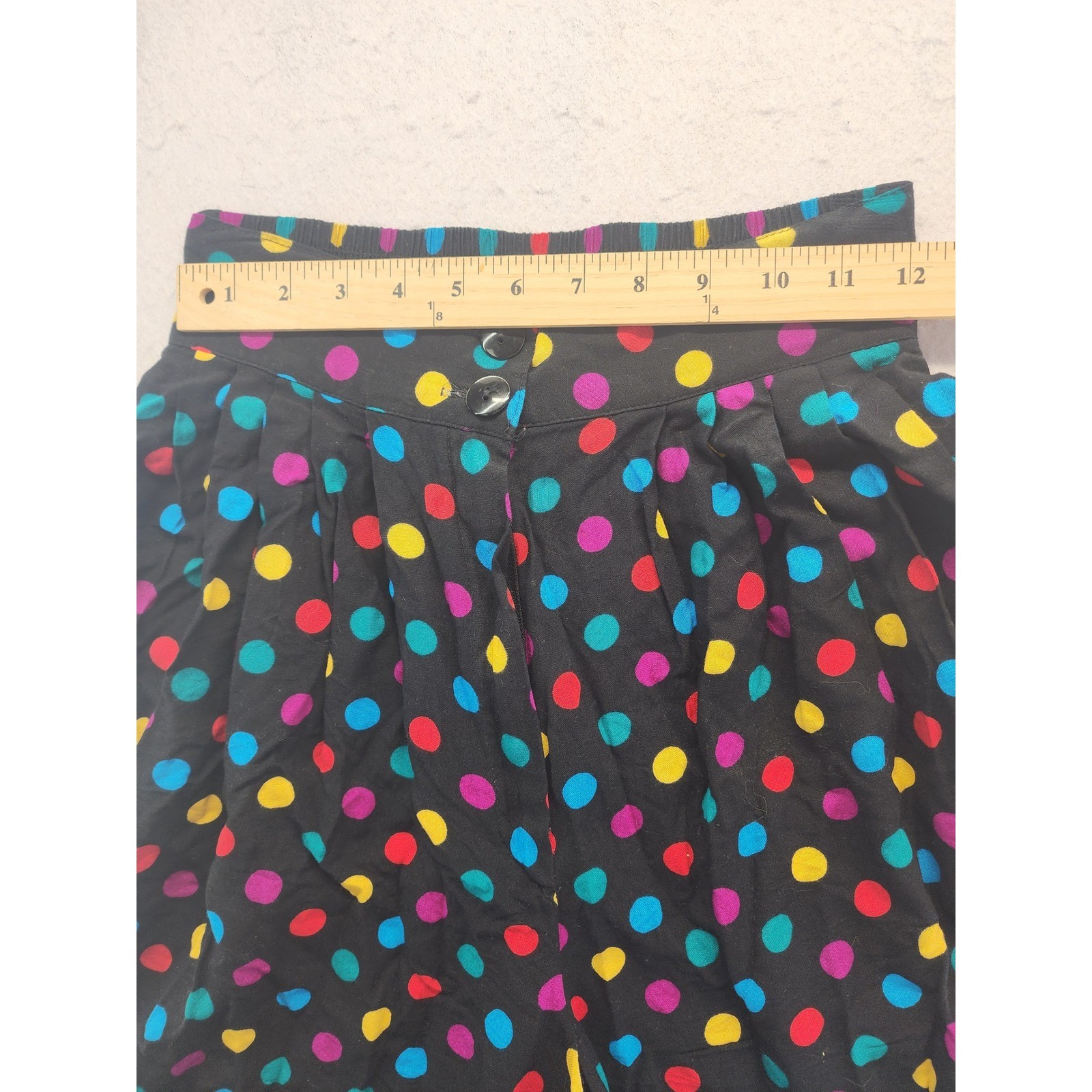 Vintage Bobbie Brooks Polka Dot Shorts Small Multicolor High Waist 80s 90s