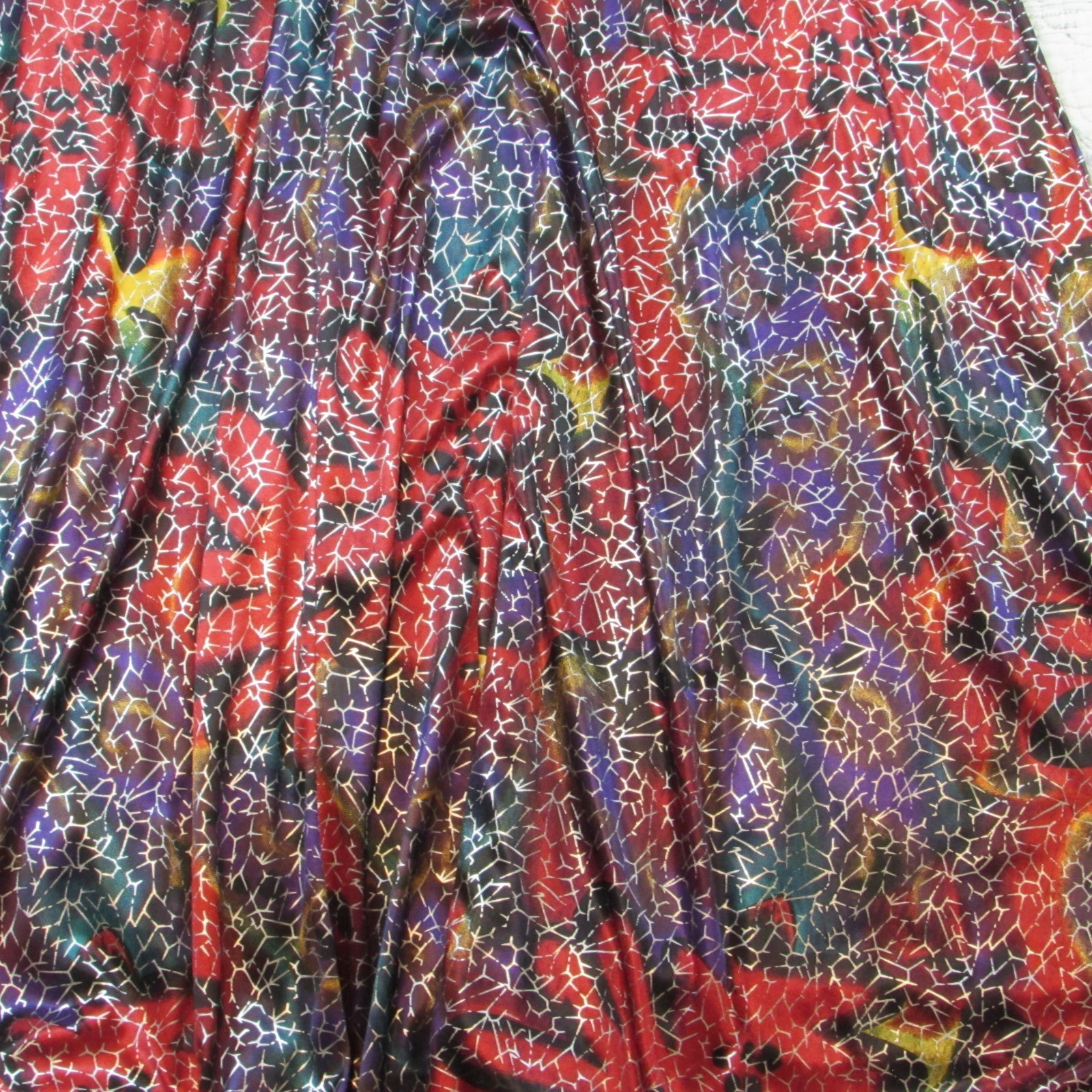 VTG 70s David Brown California Maxi Dress Kaftan Long Sleeve floral gold M