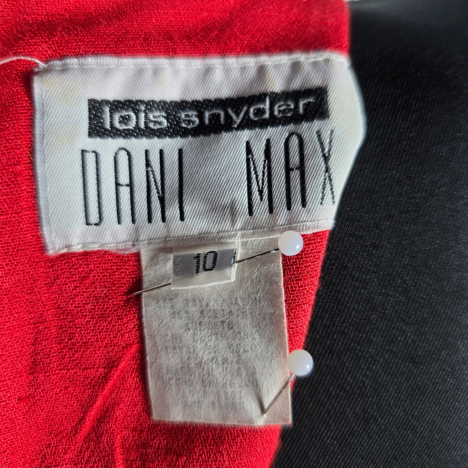Lois Snyder Dani Max Vintage 90s Dress with Attached Jacket Woman 10 Red Midi