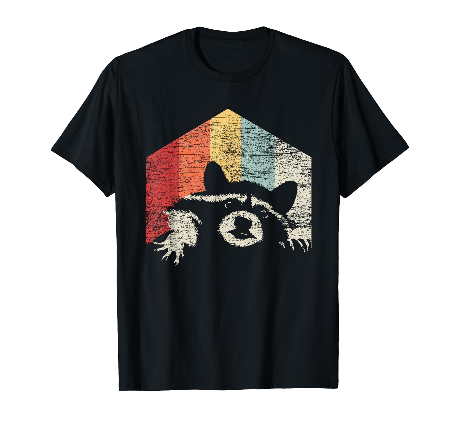 Vintage Racoon T-Shirt Small, Black