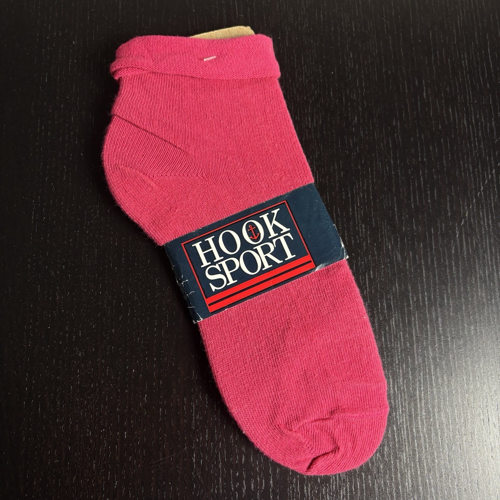 Vintage 90s J.G. HOOK SPORT Womens Size 9-11 Pink Foldover Cotton/Nylon Socks