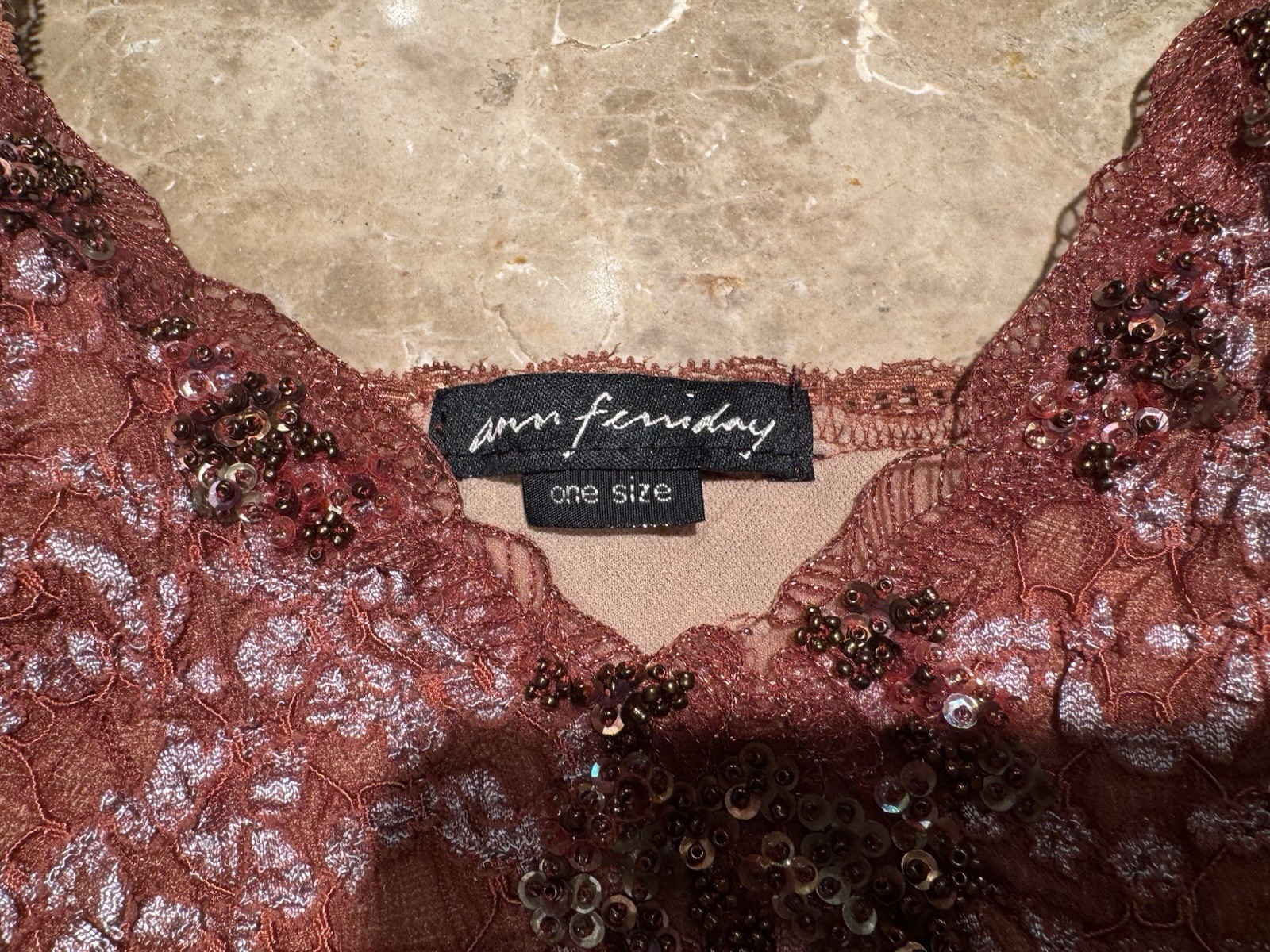 Ann Ferriday Vintage Lace Corset Style Camisole Stretchy Liner OS Unworn