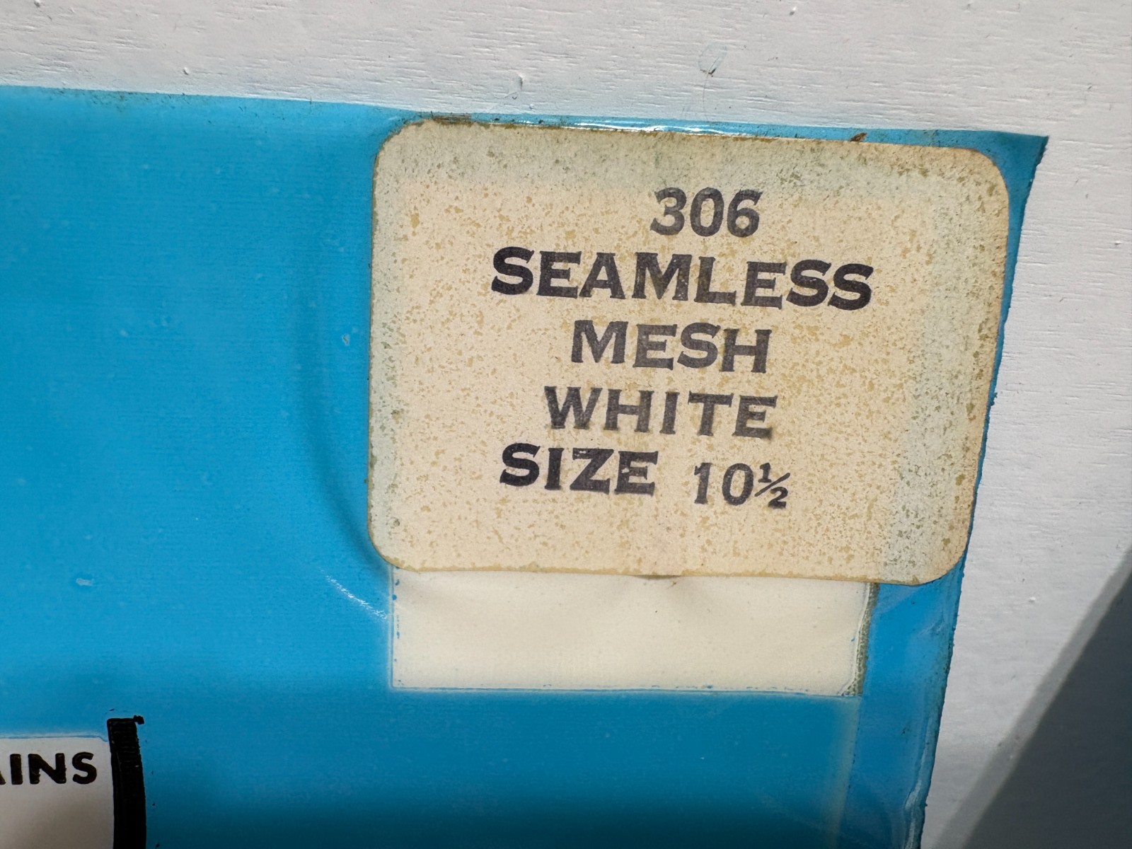 2 Vintage Seamless Mesh Stocking NOS White Size 10 1/2