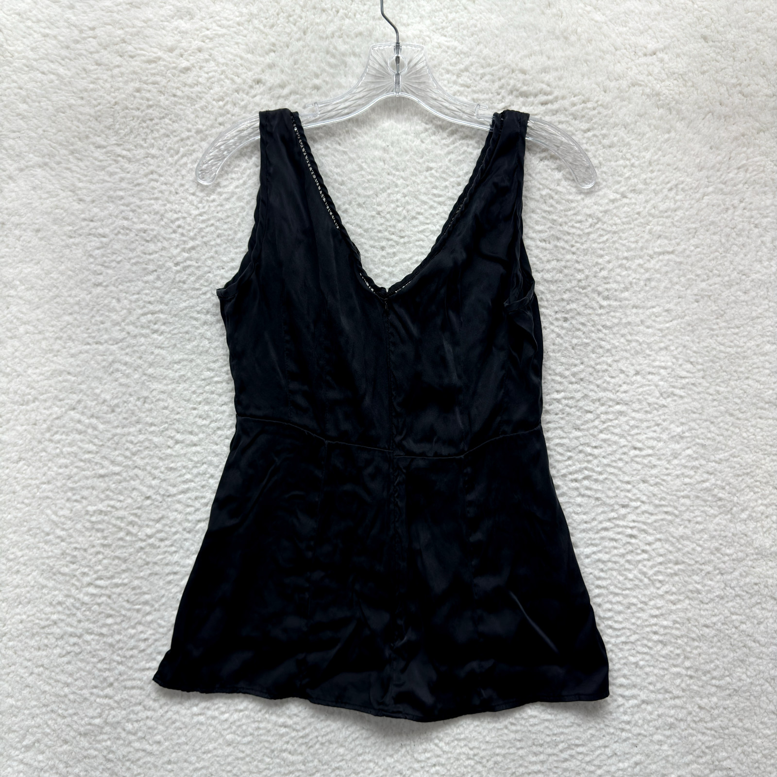Y2K Vintage Nanettte Lepore Silk Top Small Medium Black Fairy Grunge Whimsigoth