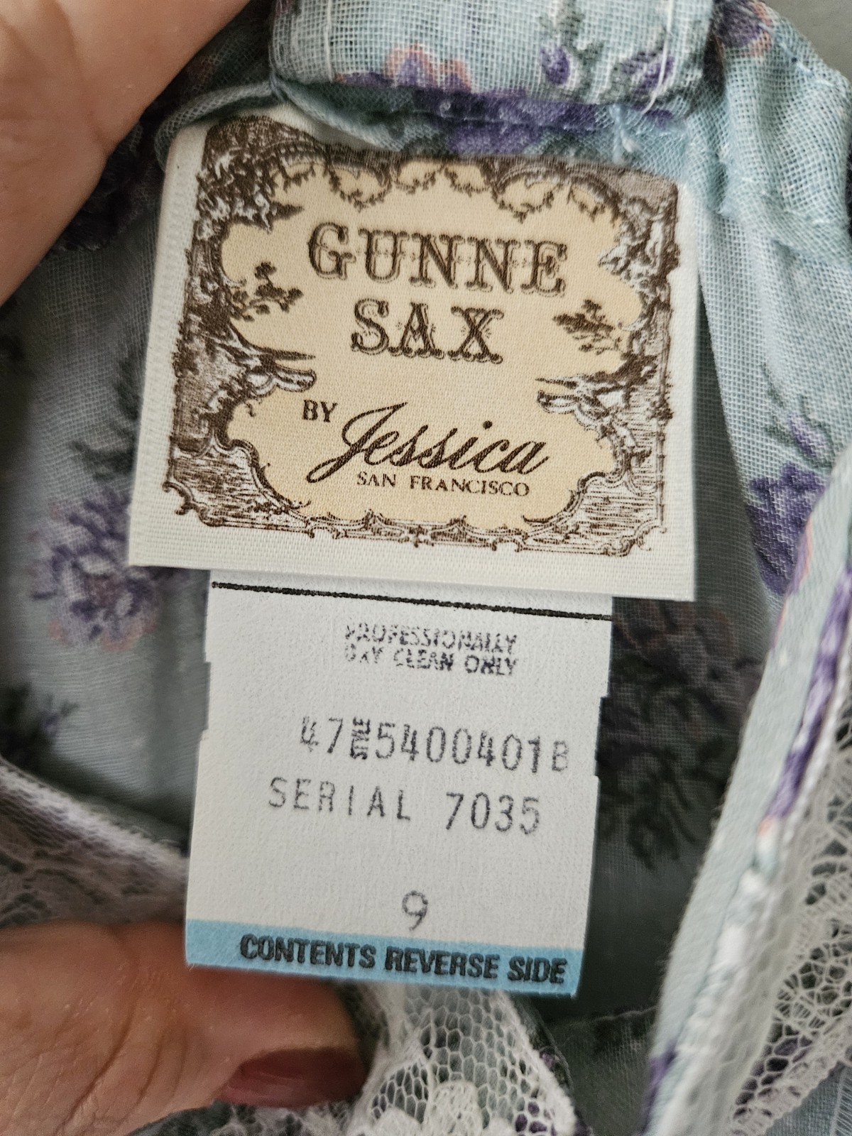 Vintage Gunne Sax by Jessica Prairie Dress Size 9 Great Condition