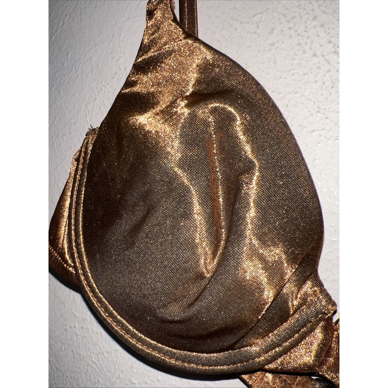 Victorias Secret Metallic Copper Bronze Vintage 90s Push Up Removable Pads 36C