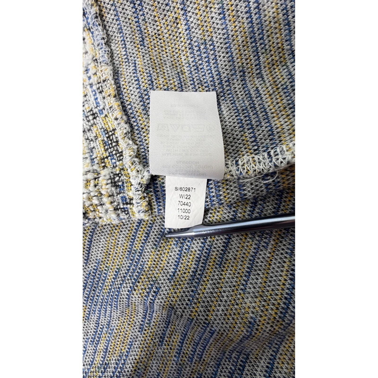 LOFT Tweed Shift Dress XXS Pastel Blue Yellow Textured Mini Coquette Preppy