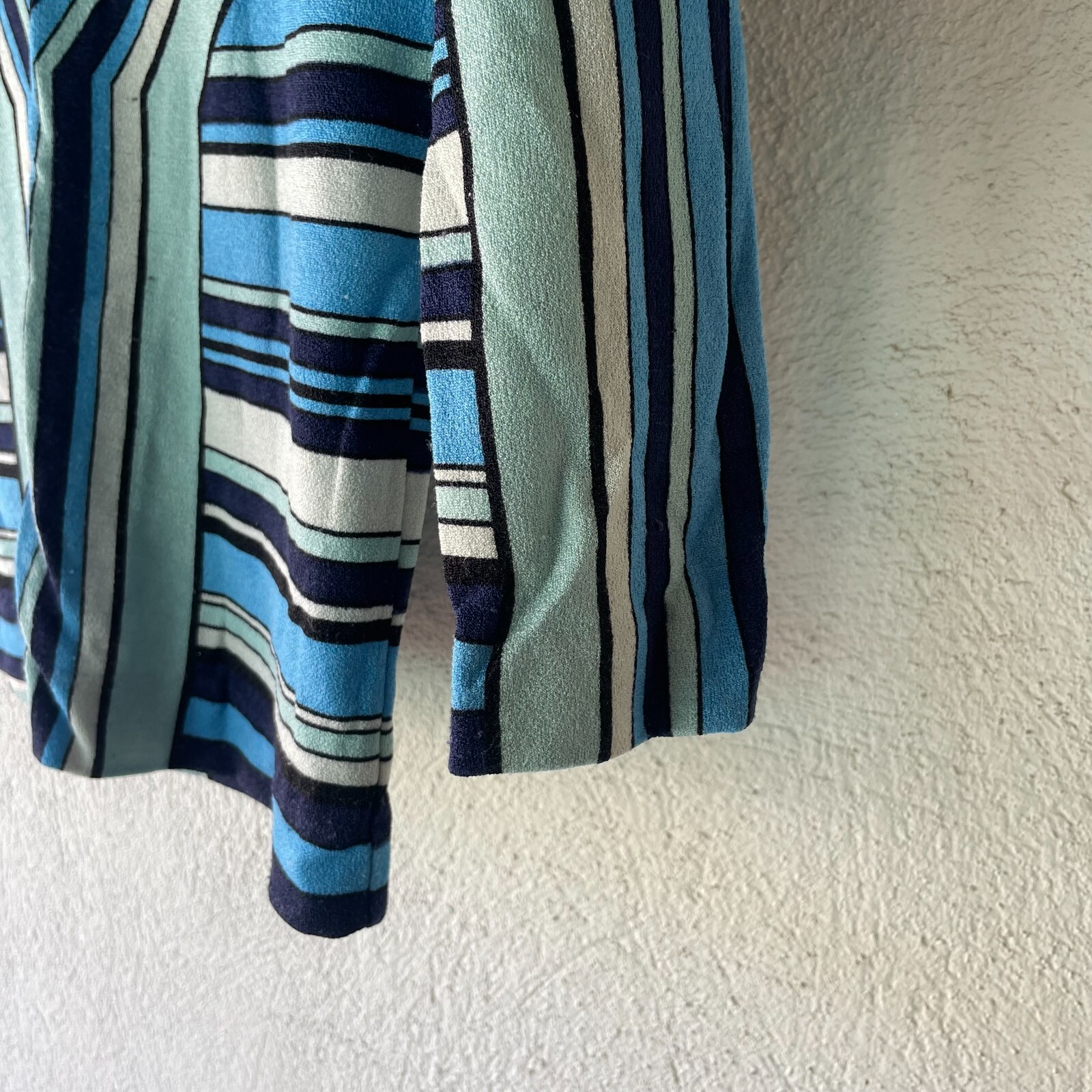 Vtg 60s 70s ZIO LUIGI FAIRFIELD Psychedelic Op Art Mod Twiggy Print TUNIC Top