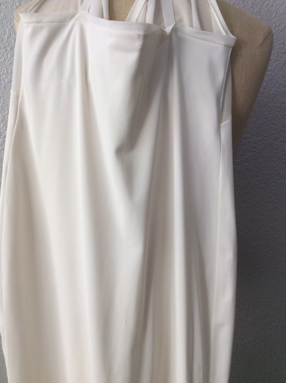 Vtg Levoys Ivory Off White Nylon Bridal Nightgown Negligee Slip Sheer Bust XS S?
