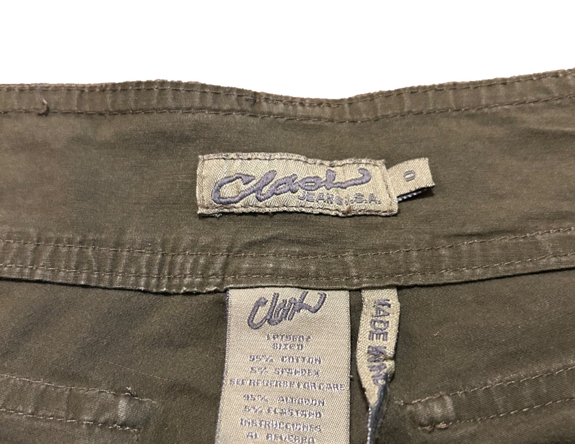 Y2K Women’s Vintage Clash Grunge Cargo Pants Size 0 Low Rise DRAWSTRING Legs