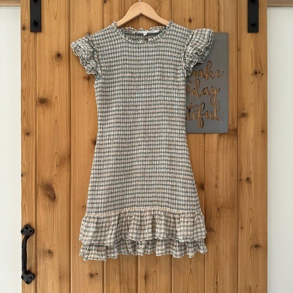 Veronica Beard Size 2 Cici Smoked Gingham Dress