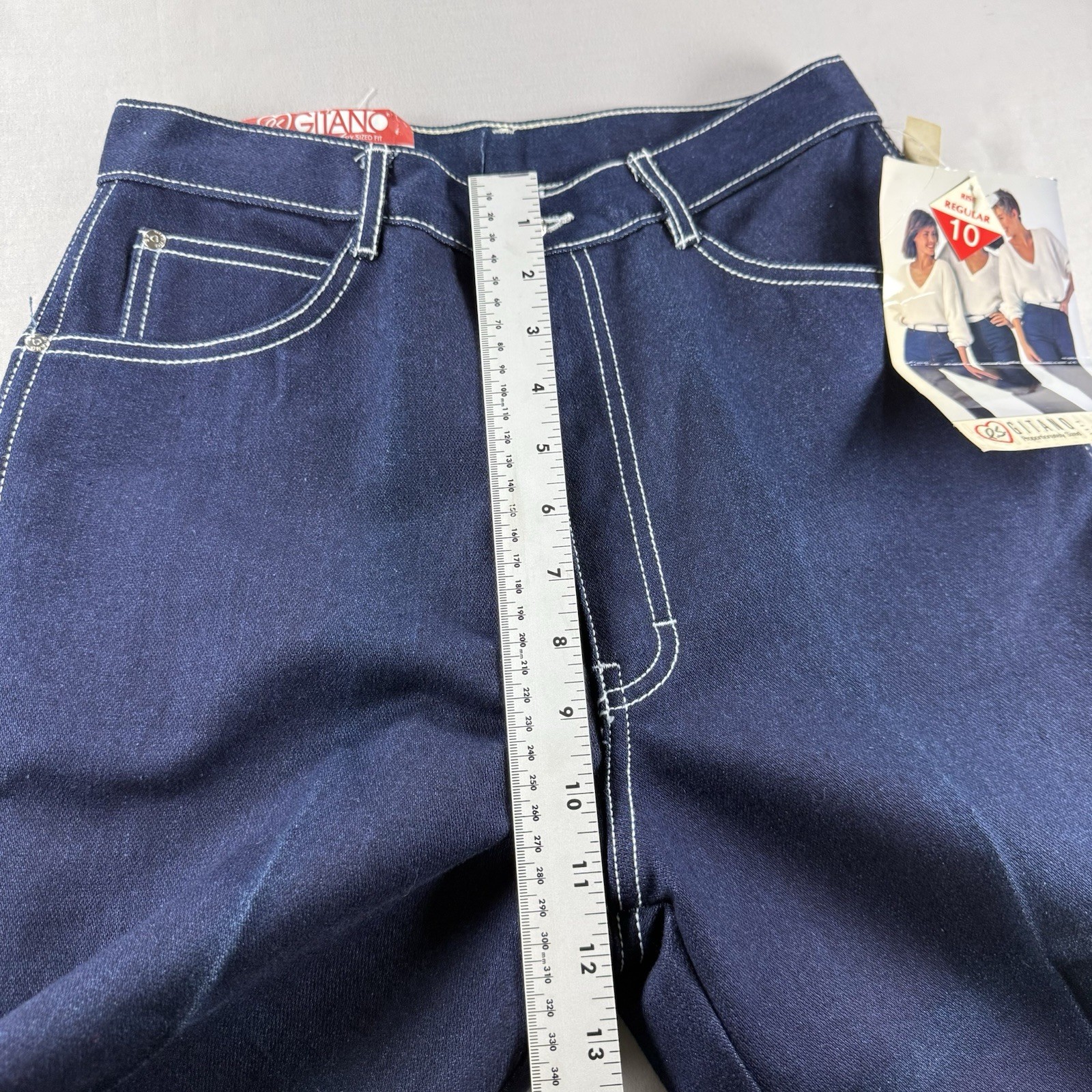 VTG Gitano PS Jeans Womens 10 NOS Dark Wash Straight Leg Jeans 28×31 Deadstock