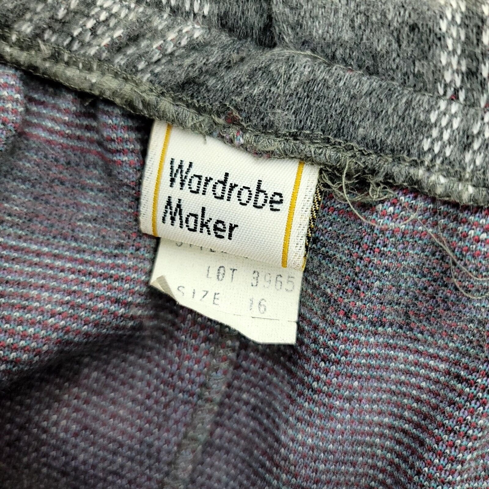 Wardrobe Maker Vintage 70s Plaid A-Line Skirt USA Elastic Waist Academia