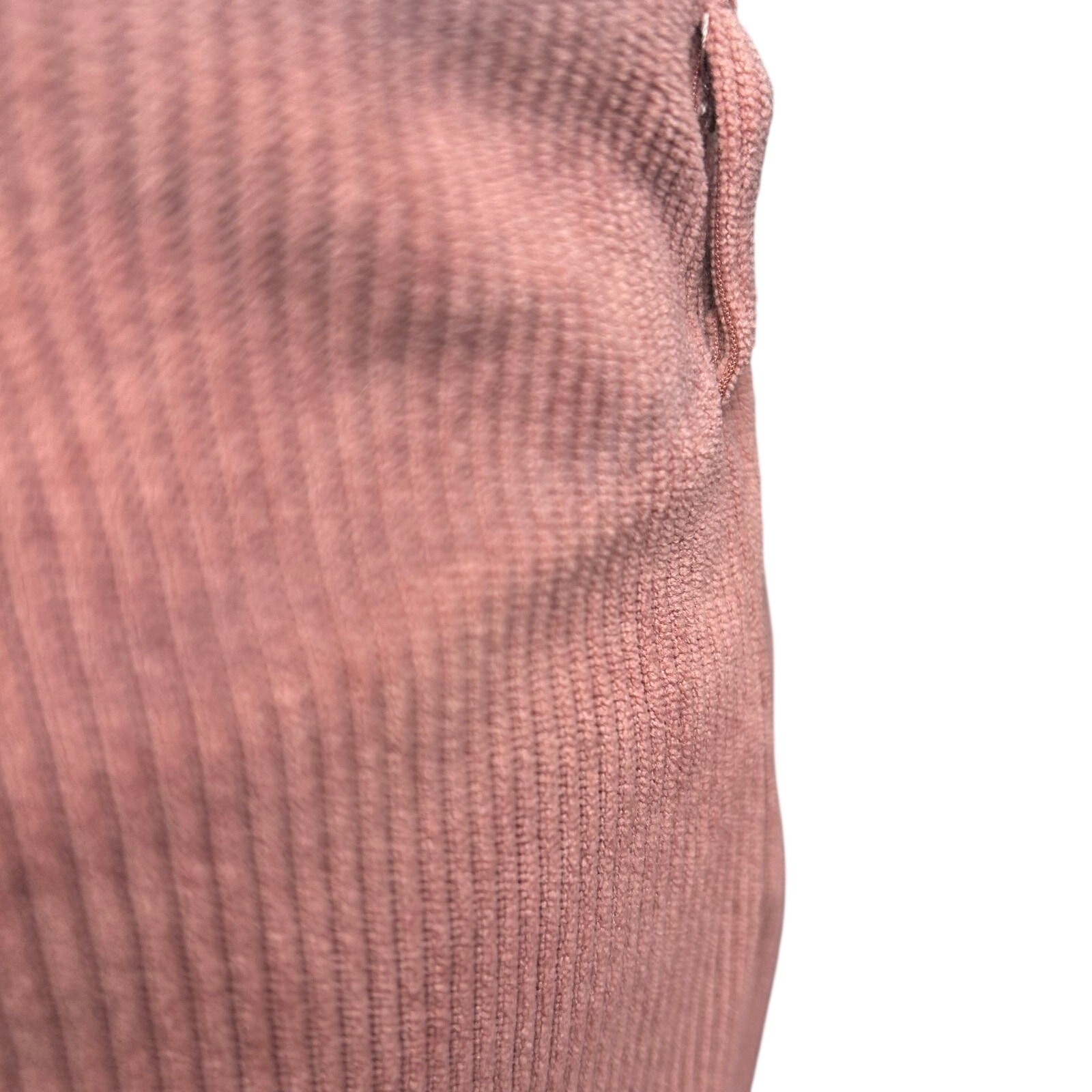 VTG 90s Mauve Thick Corduroy Midi Skirt M Grunge Minimalist Casual Cottage Boho