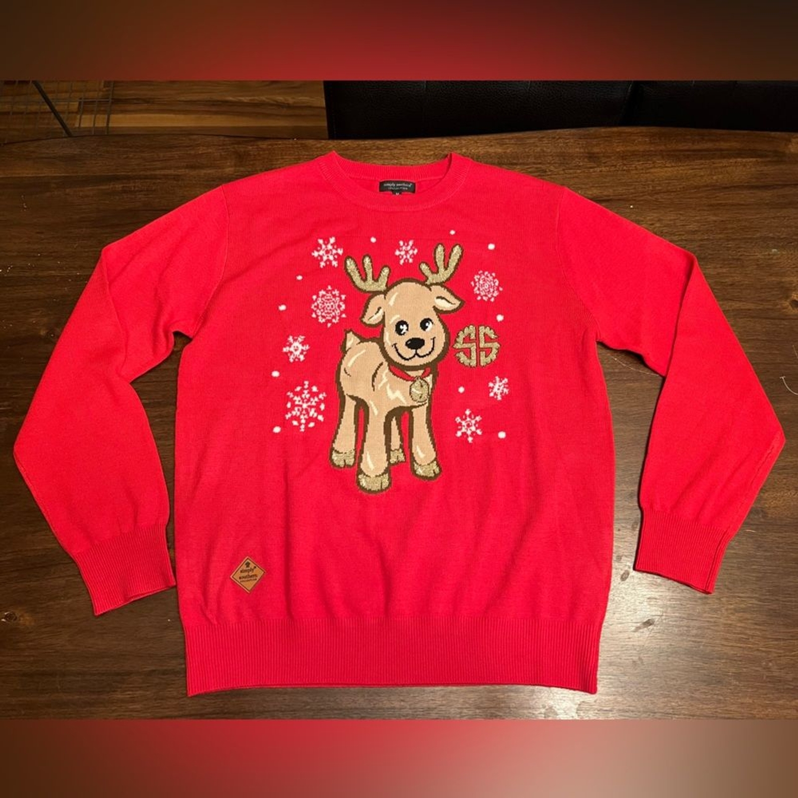 Women’s Christmas sweater red long sleeve br Simply Southern