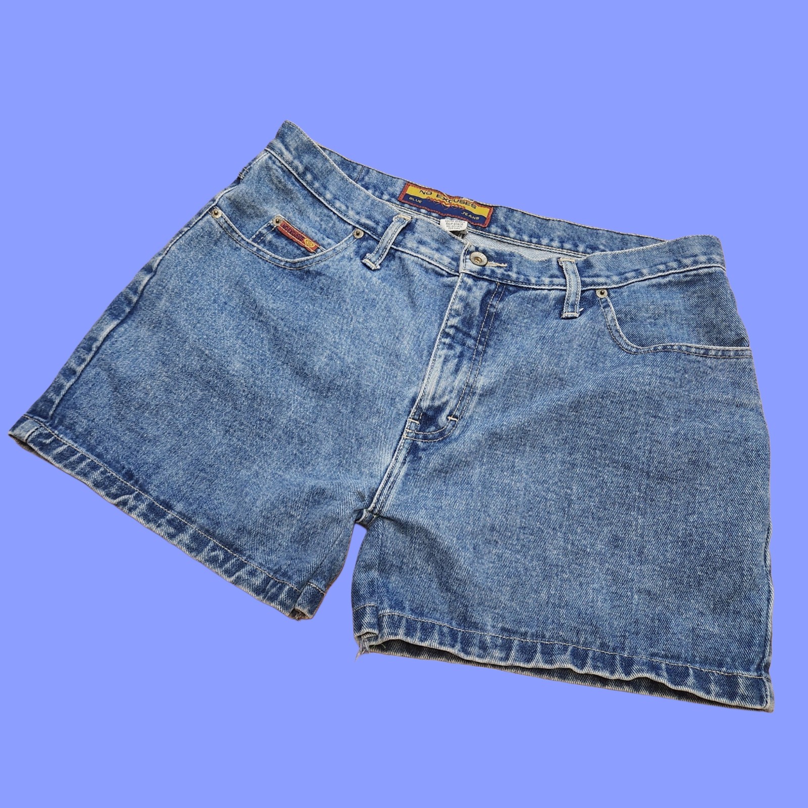 Vintage 90s Jean Shorts by No Excuses Blue jeans