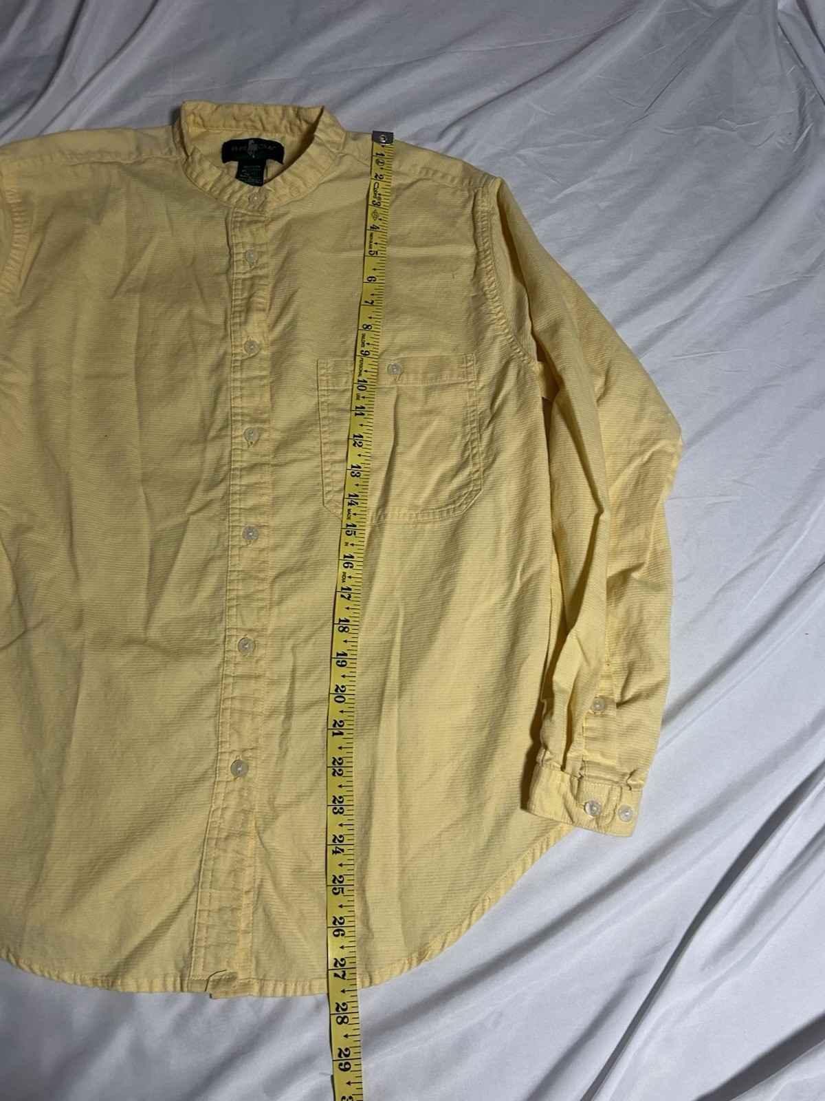 Vintage 80s Women’s Hunt Club Button Up Shirt Yellow Preppy Sz Medium 8/10