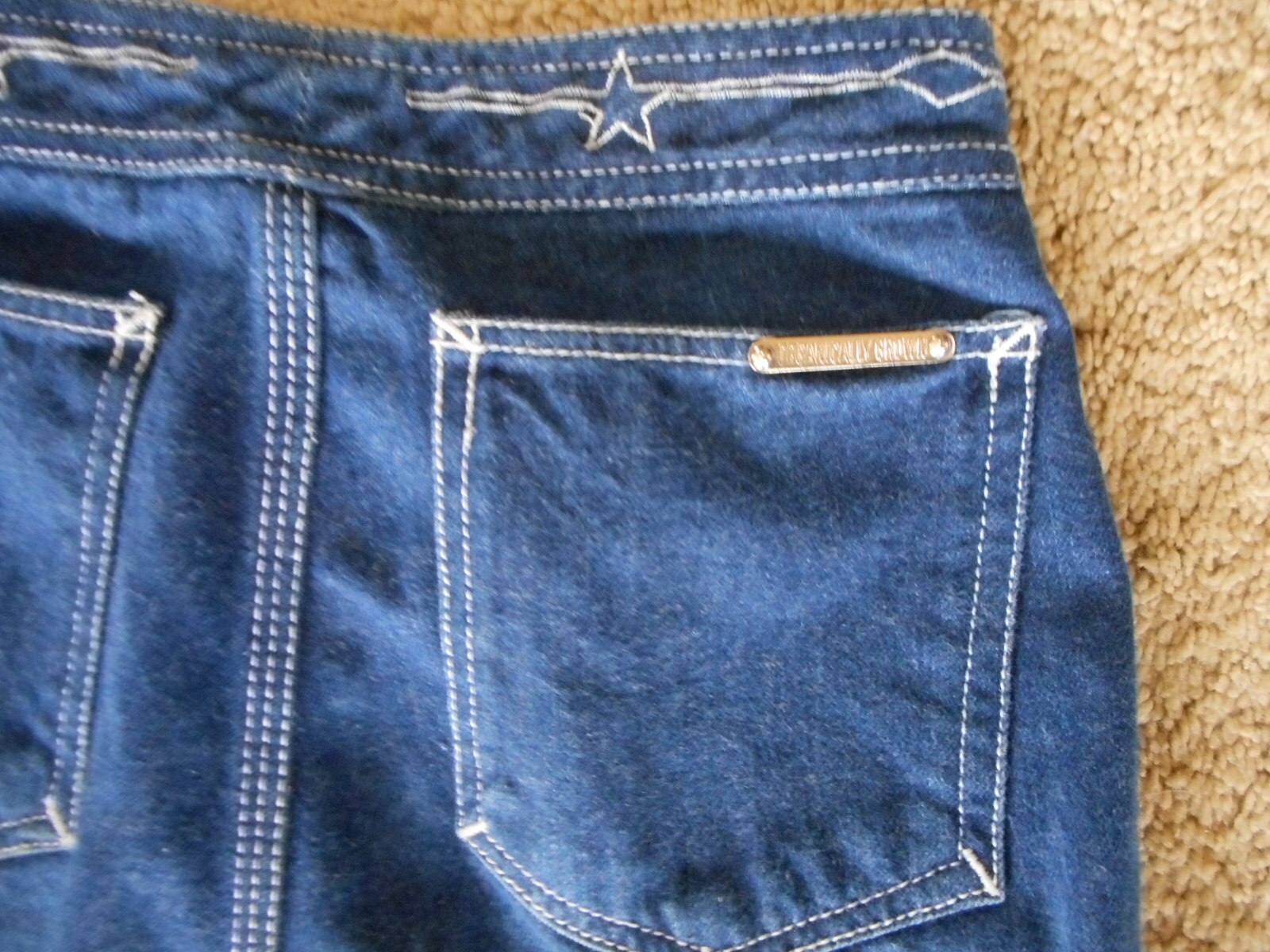Vintage 1970’s Jeans Organically Grown size -0 waist 22″ Star Waist Band 2XS