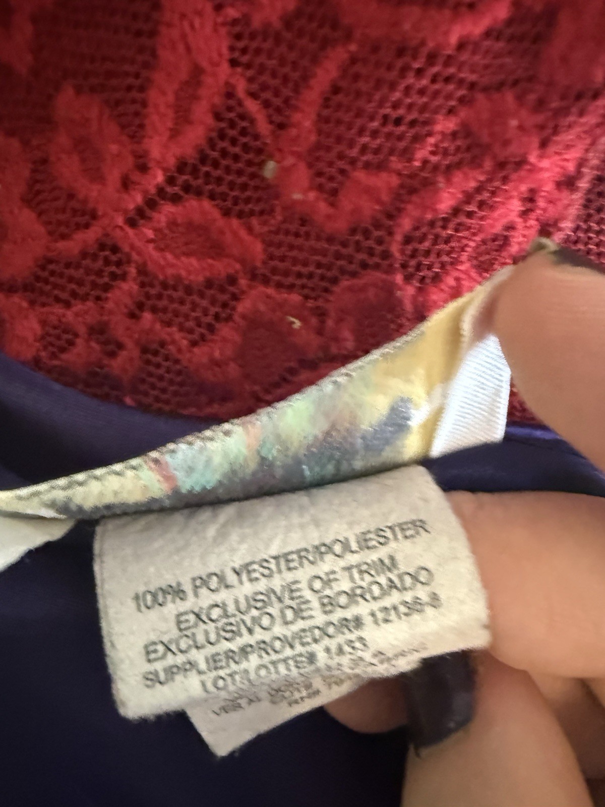 VTG Dentelle Purple Sleep Dress Nightgown