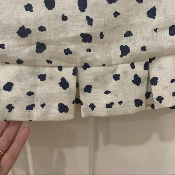 Vintage Harrison Simon Couture Linen Dot Dress Boutique Dead Stock USA Size 6