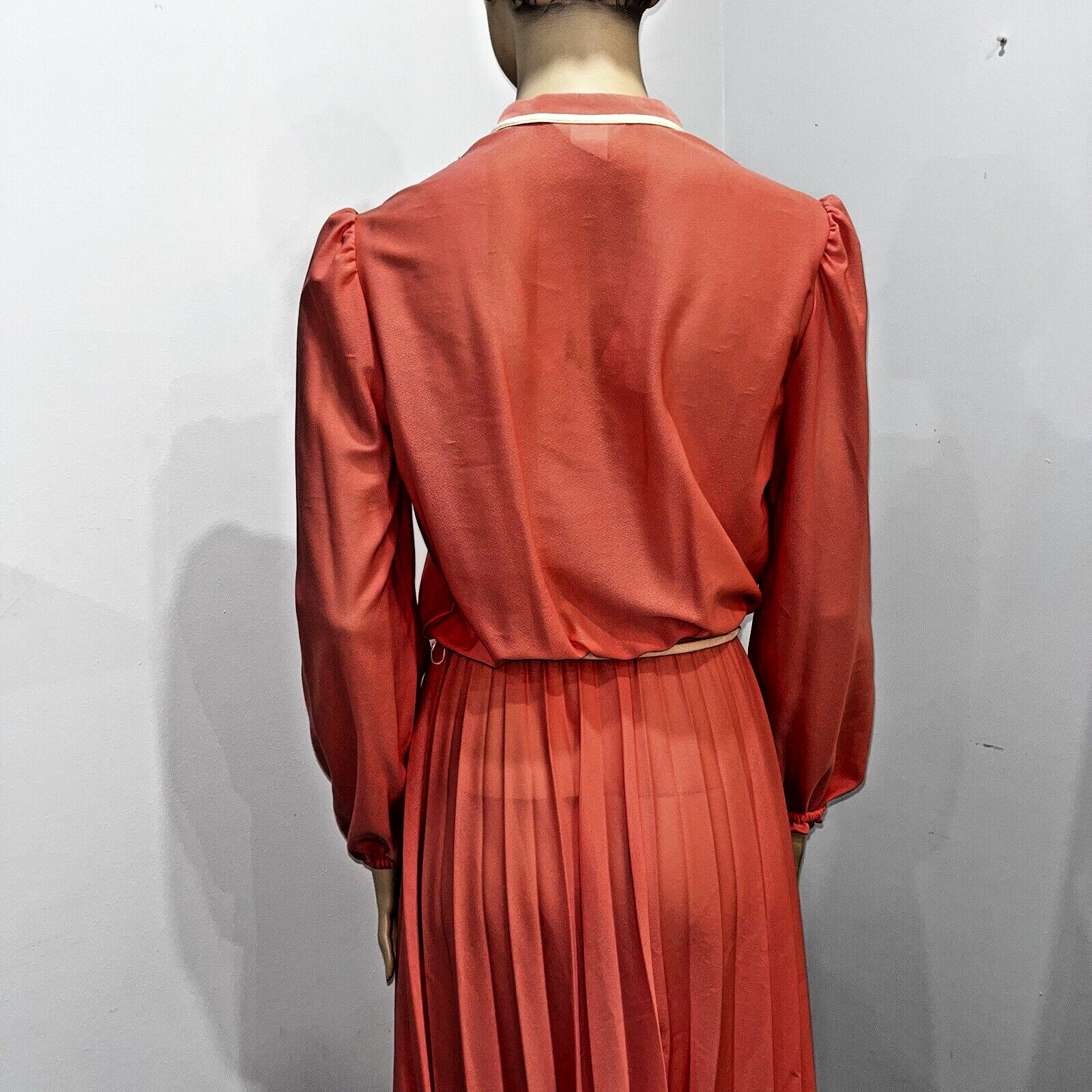 Vintage Sears The Fashion Place Belted Pleated Dress 1970s Size 14