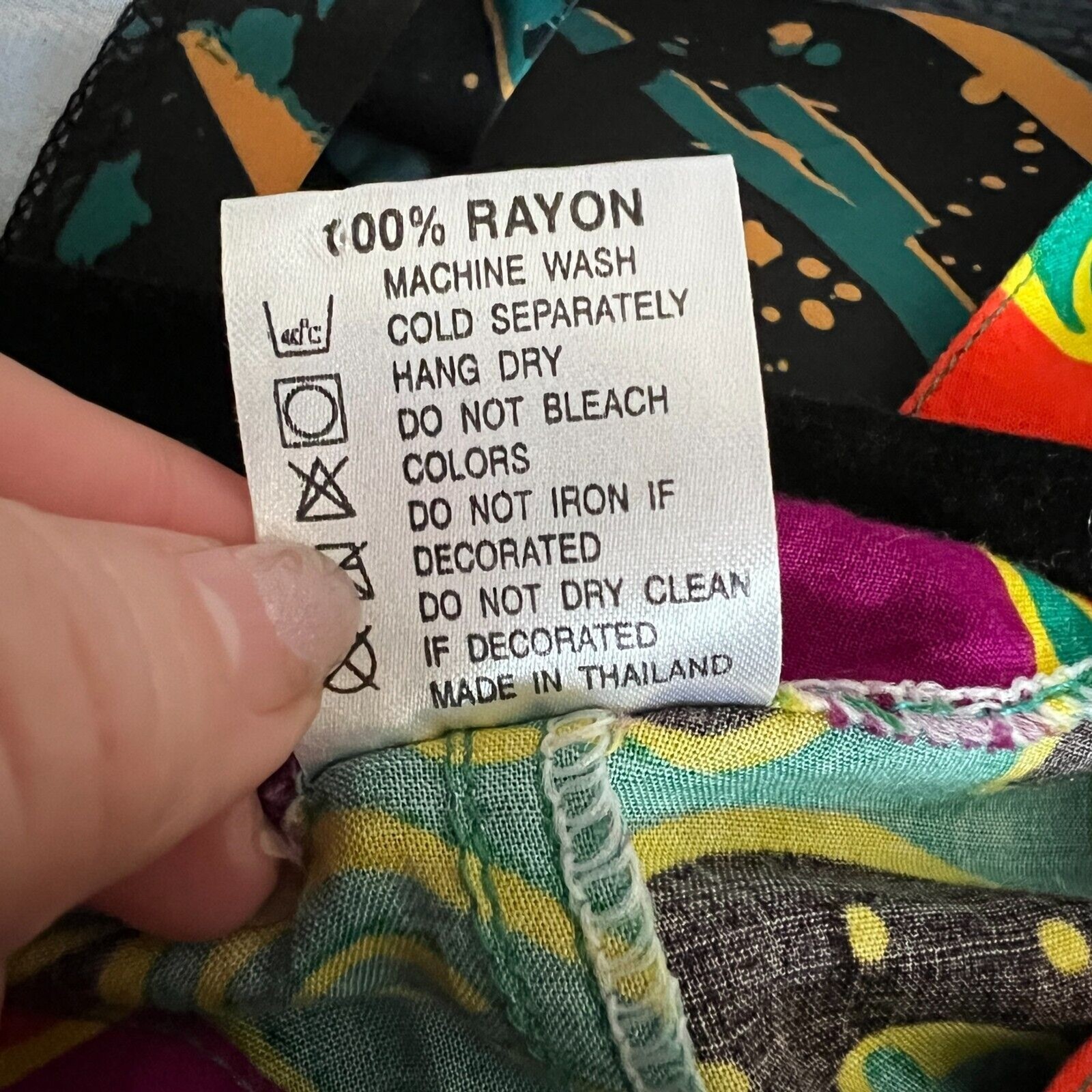 Vintage 90s Psychedelic Maxi Sun Dress Size M Flash Back Unlimited Rayon Boho