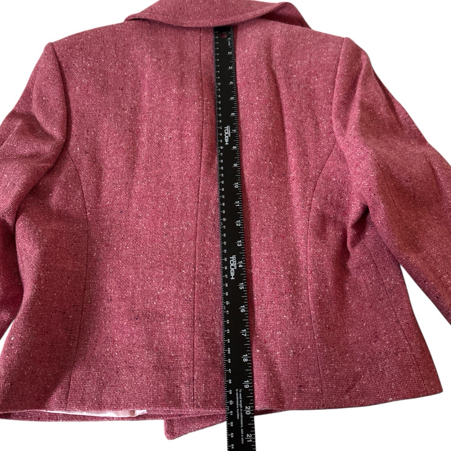 Vintage The J Peterman Company 100% Wool Pink Button Tie Y2K Jacket Women’s S