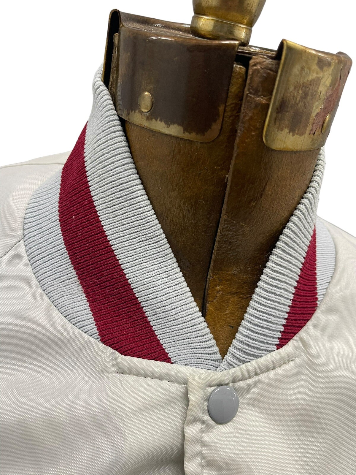 Florida Power Team Progress Vintage Coaches Jacket White Red Nylon Medium 70’s